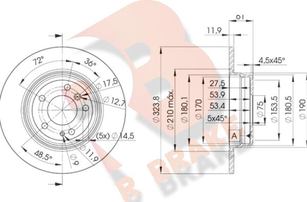 R Brake 78RBD29900 - Brake Disc autospares.lv