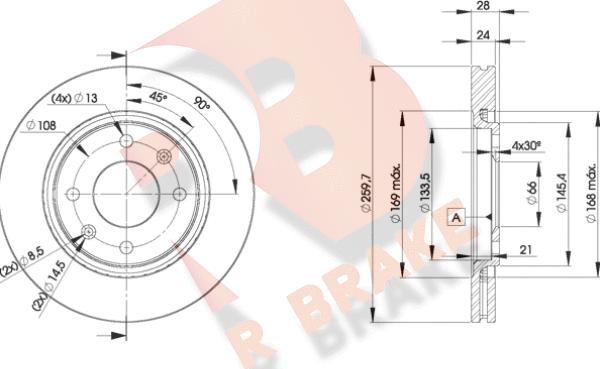 R Brake 78RBD29406 - Brake Disc autospares.lv