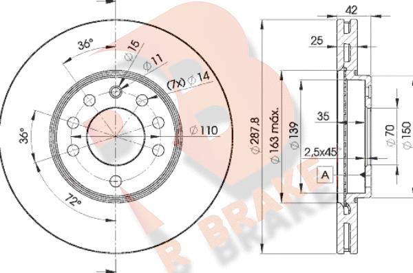 R Brake 78RBD29043 - Brake Disc autospares.lv