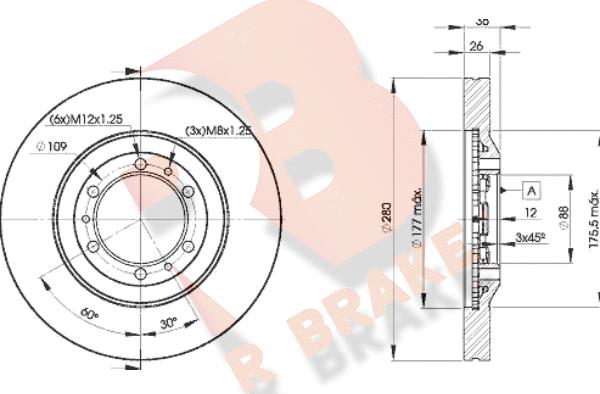 R Brake 78RBD29050 - Brake Disc autospares.lv