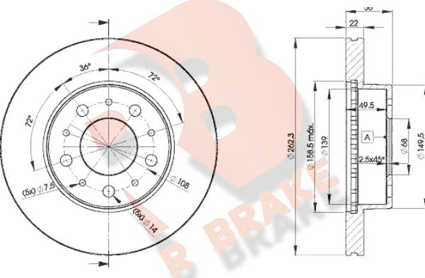 R Brake 78RBD29063 - Brake Disc autospares.lv