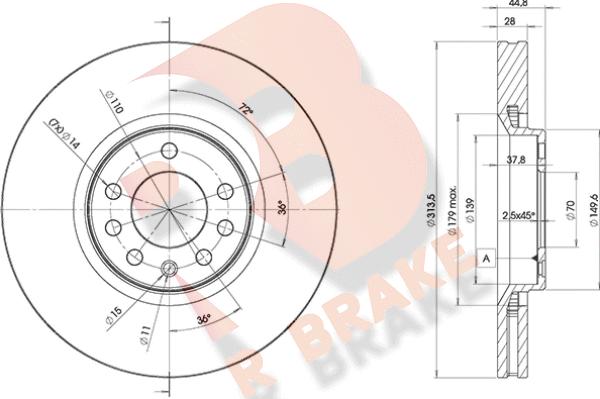 R Brake 78RBD29005 - Brake Disc autospares.lv