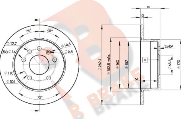 R Brake 78RBD29101 - Brake Disc autospares.lv