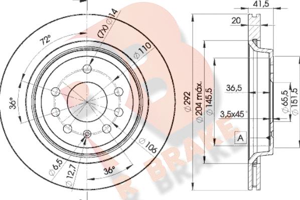 R Brake 78RBD29114 - Brake Disc autospares.lv