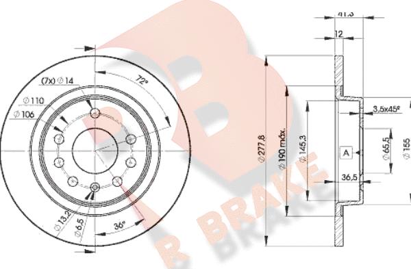 R Brake 78RBD29115 - Brake Disc autospares.lv