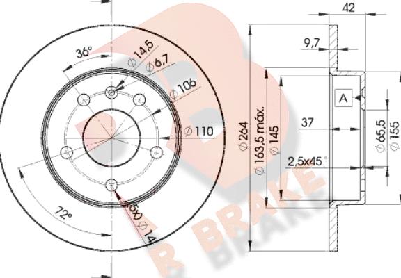 R Brake 78RBD29110 - Brake Disc autospares.lv