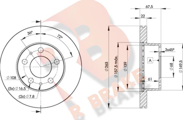 R Brake 78RBD29131 - Brake Disc autospares.lv