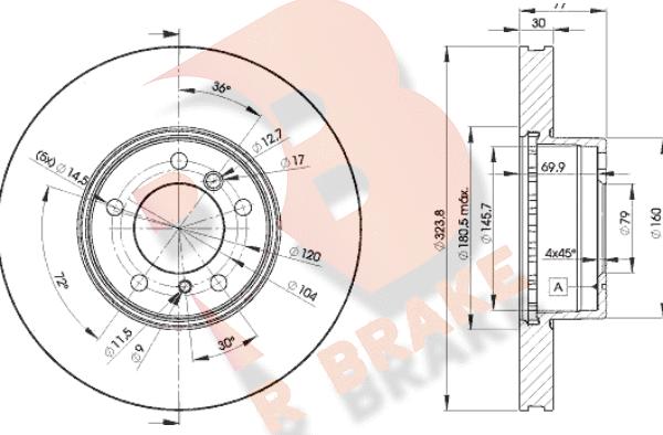 R Brake 78RBD29895 - Brake Disc autospares.lv