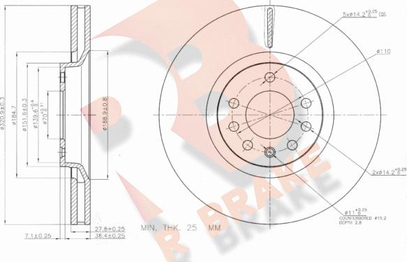 R Brake 78RBD29213 - Brake Disc autospares.lv