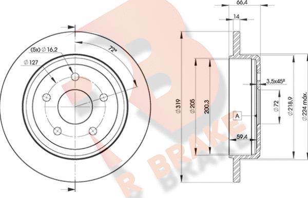 R Brake 78RBD29275 - Brake Disc autospares.lv