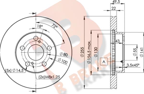 R Brake 78RBD24413 - Brake Disc autospares.lv