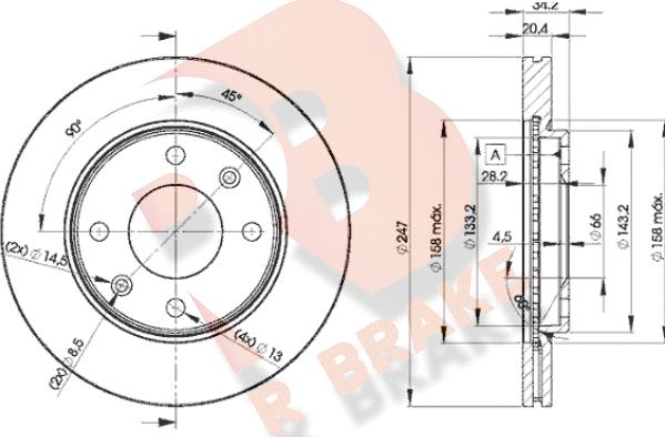 R Brake 78RBD24694 - Brake Disc autospares.lv