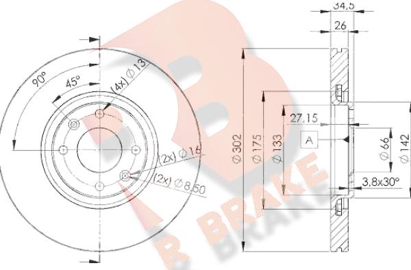 R Brake 78RBD24698 - Brake Disc autospares.lv