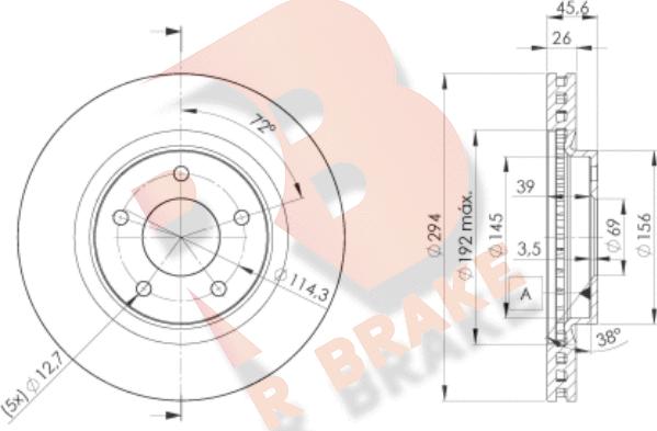 R Brake 78RBD24644 - Brake Disc autospares.lv