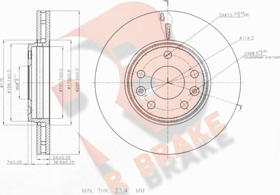 R Brake 78RBD24668 - Brake Disc autospares.lv