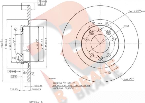 R Brake 78RBD24614 - Brake Disc autospares.lv