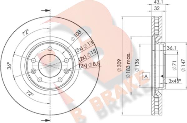 R Brake 78RBD24687 - Brake Disc autospares.lv