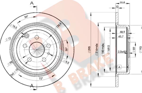 R Brake 78RBD24621 - Brake Disc autospares.lv