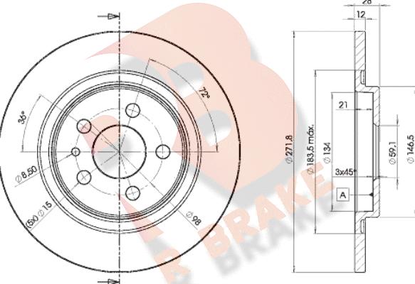 R Brake 78RBD24679 - Brake Disc autospares.lv