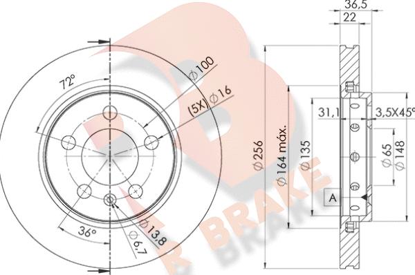 R Brake 78RBD24092 - Brake Disc autospares.lv