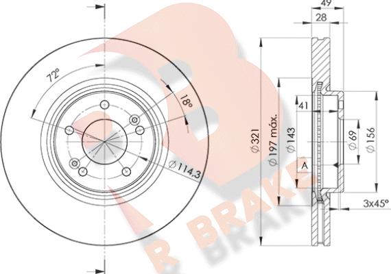 R Brake 78RBD24051 - Brake Disc autospares.lv