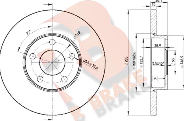 R Brake 78RBD24061 - Brake Disc autospares.lv