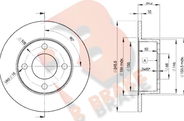 R Brake 78RBD24010 - Brake Disc autospares.lv