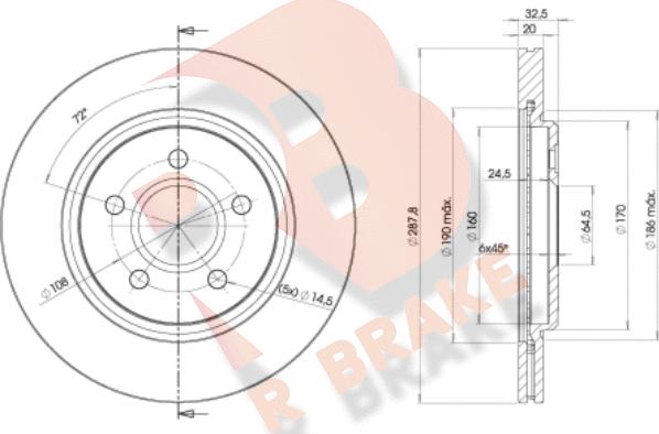 R Brake 78RBD24089 - Brake Disc autospares.lv