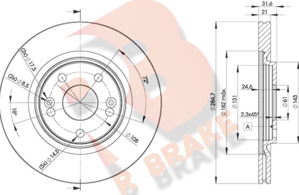 R Brake 78RBD24194 - Brake Disc autospares.lv