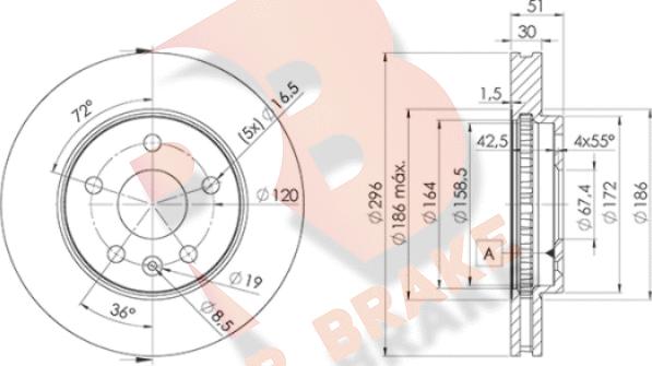 R Brake 78RBD24116 - Brake Disc autospares.lv