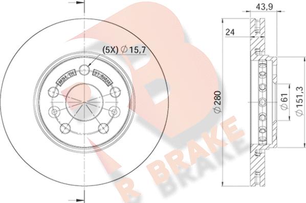 R Brake 78RBD24294 - Brake Disc autospares.lv