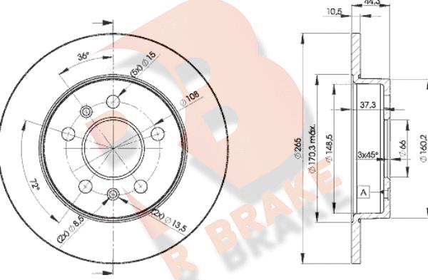 R Brake 78RBD24296 - Brake Disc autospares.lv