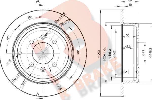 R Brake 78RBD24250 - Brake Disc autospares.lv