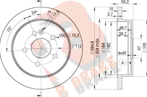 R Brake 78RBD24230 - Brake Disc autospares.lv