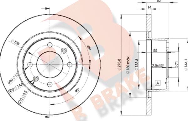 R Brake 78RBD24754 - Brake Disc autospares.lv