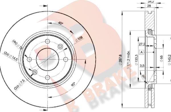 R Brake 78RBD24753 - Brake Disc autospares.lv