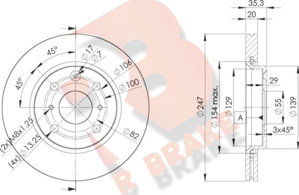 R Brake 78RBD24700 - Brake Disc autospares.lv