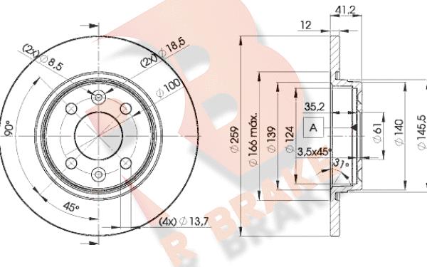 R Brake 78RBD24707 - Brake Disc autospares.lv