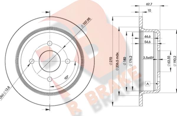 R Brake 78RBD25951 - Brake Disc autospares.lv