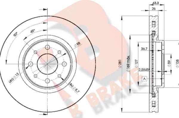 R Brake 78RBD25546 - Brake Disc autospares.lv