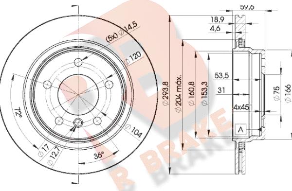 R Brake 78RBD25563 - Brake Disc autospares.lv