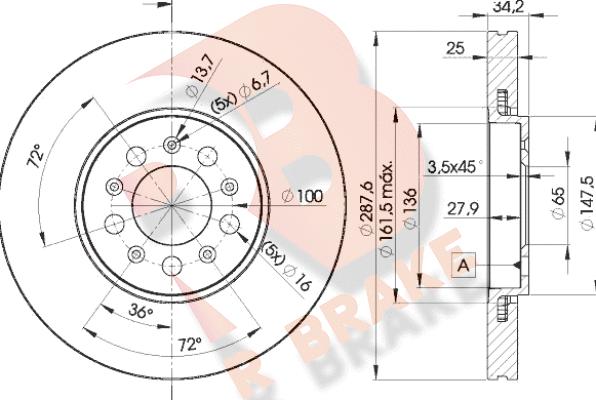 R Brake 78RBD25604 - Brake Disc autospares.lv