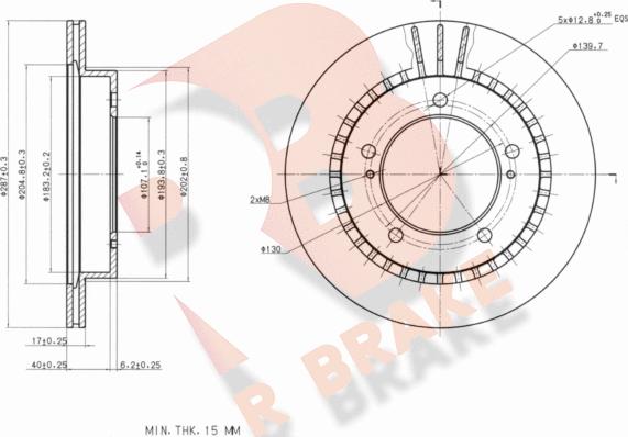 R Brake 78RBD25600 - Brake Disc autospares.lv