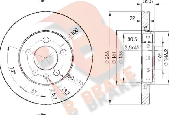 R Brake 78RBD25602 - Brake Disc autospares.lv