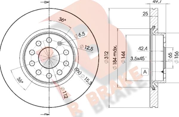 R Brake 78RBD25618 - Brake Disc autospares.lv