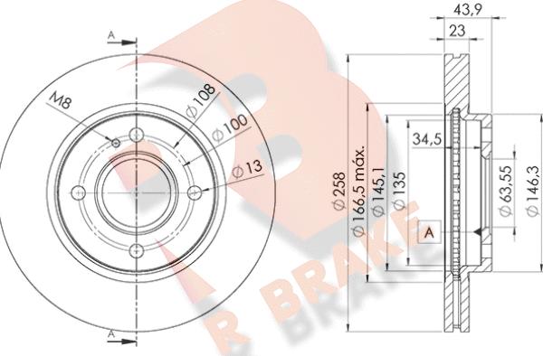 R Brake 78RBD25636 - Brake Disc autospares.lv