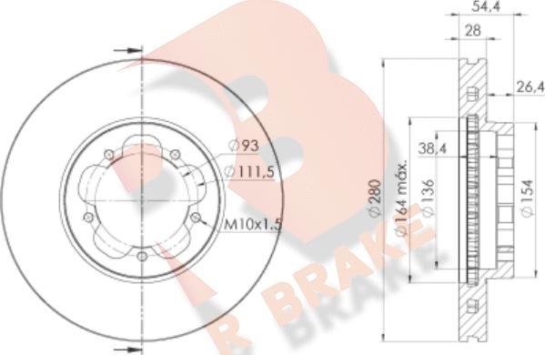 R Brake 78RBD25632 - Brake Disc autospares.lv