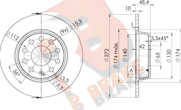 R Brake 78RBD25637 - Brake Disc autospares.lv