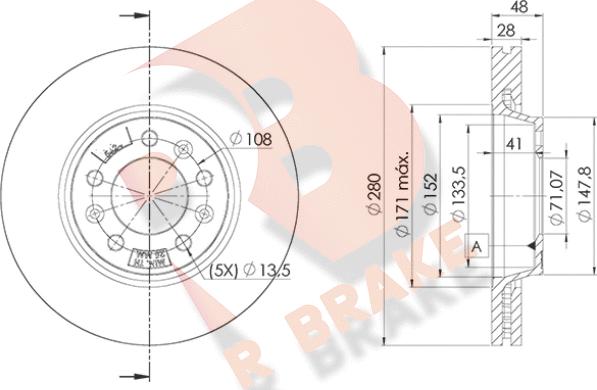 R Brake 78RBD25624 - Brake Disc autospares.lv