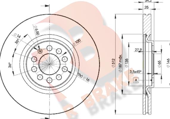 R Brake 78RBD25620 - Brake Disc autospares.lv